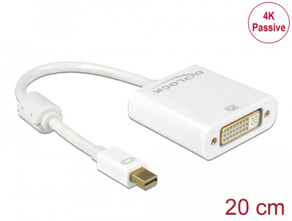 DeLOCK 62606 Videokabel-Adapter 0,2 m Mini DisplayPort DVI-I Weiß (62606)