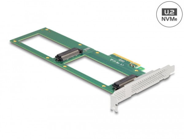 DeLOCK PCI Express 4.0 x8 Karte zu 2 x intern U.2 NVMe SFF-8639 - Bifurcation (90091)