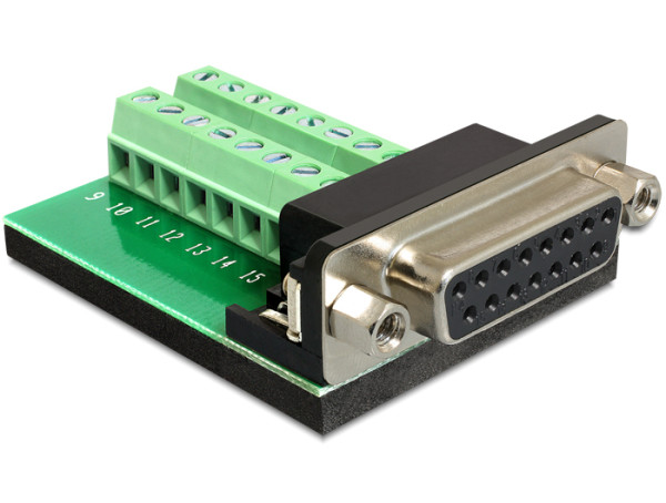 DeLOCK 65274 Kabeladapter Sub-D 15 pin Gameport 16 pin Terminal block Grün (65274)