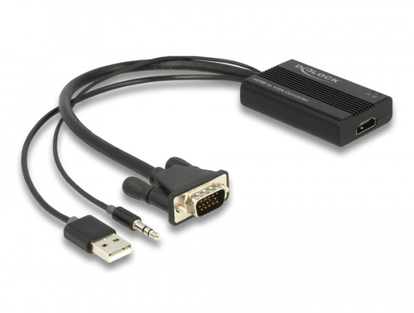 DeLOCK HDMI zu VGA Adapter mit Audio 25 cm (64172)