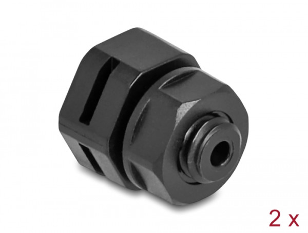 DeLOCK Druckausgleichselement M6 schwarz 2 Stück (60477)
