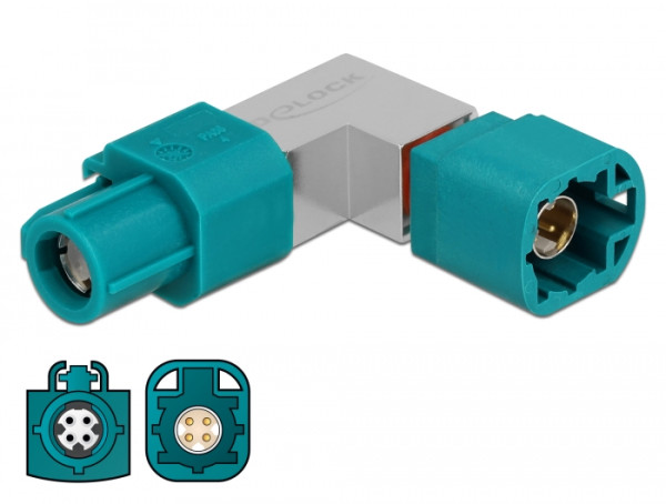 DeLOCK Adapter HSD Z Buchse zu HSD Z Stecker gewinkelt (90526)