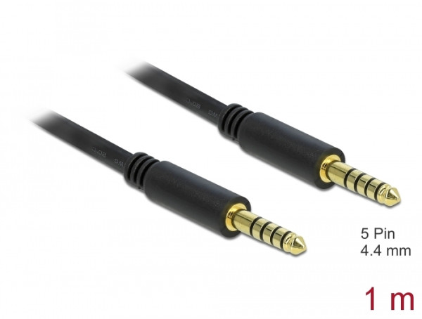 DeLOCK 85791 Audio-Kabel 1 m 4.4mm Schwarz (85791)