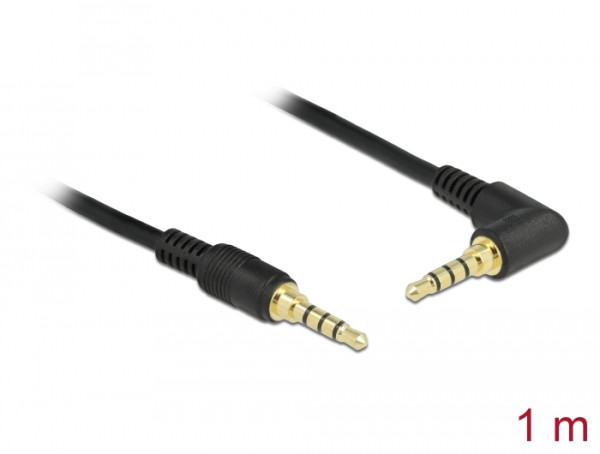 DeLOCK 85610 Audio-Kabel 1 m 3.5mm Schwarz (85610)