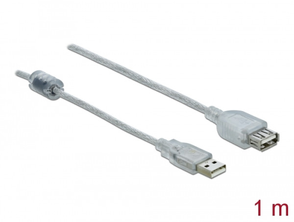 DeLOCK 83881 USB Kabel USB 2.0 1 m USB A Transparent (83881)