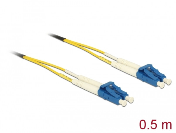 DeLOCK Kabel Lichtwellenleiter LC > LC Singlemode OS2 0,5 m (86545)