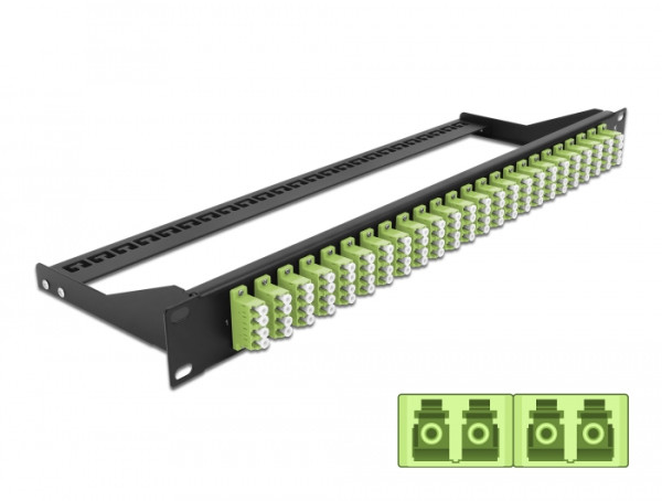 DeLOCK 19″ LWL Patchpanel 24 Port LC Quad lindgrün (43404)