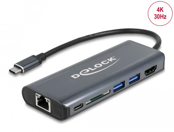 DeLOCK 87721 laptop-dockingstation & portreplikator USB 3.2 Gen 1 3.1 Gen 1 Type-A Schwarz (87721)