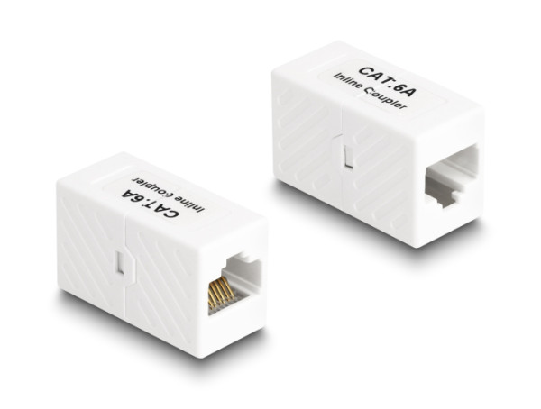 DeLOCK Adapter RJ45 Buchse zu RJ45 Buchse Cat.6A UTP weiß (88134)