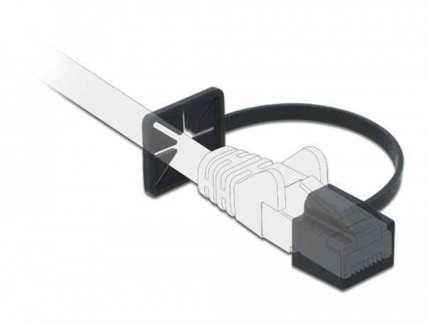 DeLOCK Staubschutz für RJ45 Stecker mit Befestigungsclip schwarz (86589)