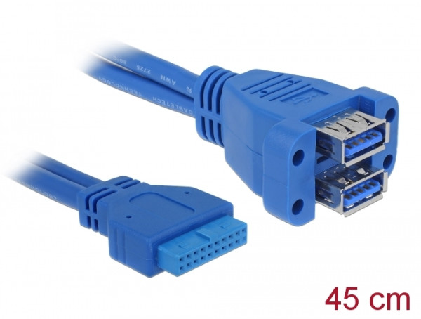 DeLOCK 82942 USB Kabel USB 3.2 Gen 1 3.1 Gen 1 0,45 m Blau (82942)