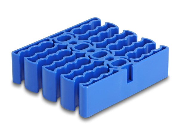 DeLOCK Kabel-Organizer mit 24 Kabeleinführungen blau (66325)
