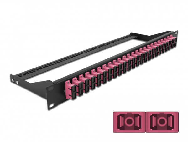 DeLOCK 19″ LWL Patchpanel 24 Port SC Duplex violett (43396)