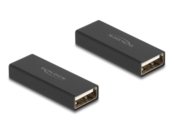 DeLOCK Adapter Gender Changer USB 2.0 Typ-A Buchse zu Buchse Metall (65106)