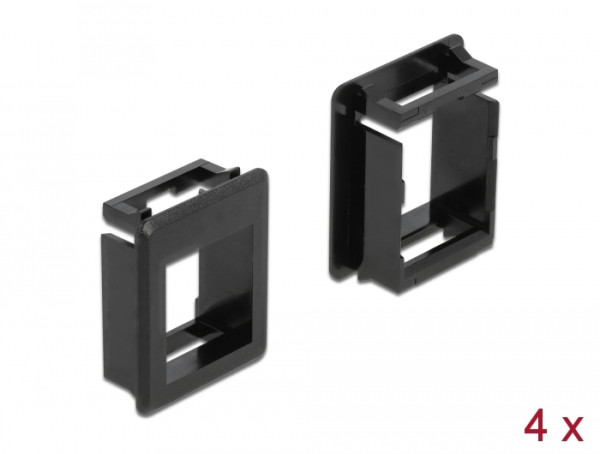 DeLOCK Keystone Halterung für Gehäuse 4 Stück schwarz (86761)