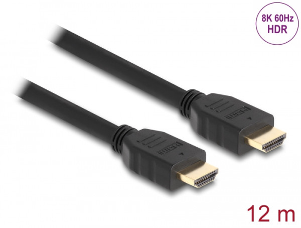 DeLOCK High Speed HDMI Kabel 48 Gbps 8K 60 Hz schwarz 12 m (82007)