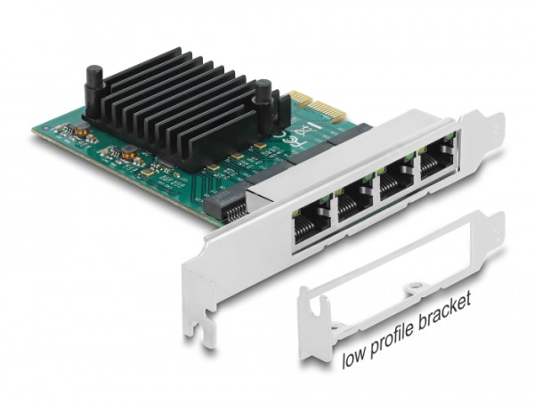 DeLOCK PCI Express x1 Karte 4 x RJ45 Gigabit LAN RTL8111 (89025)