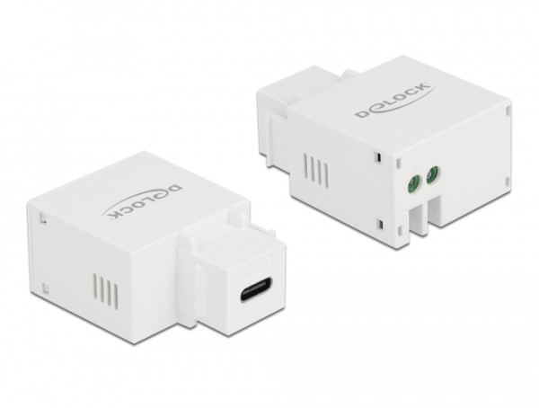 DeLOCK Keystone Modul mit USB Type-C Ladebuchse 2,1 A weiß (87792)