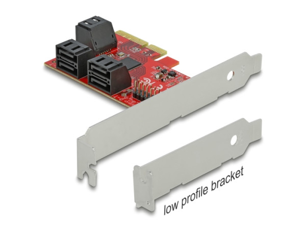 DeLOCK 6 Port SATA PCI Express x4 Karte - Low Profile Formfaktor (89042)