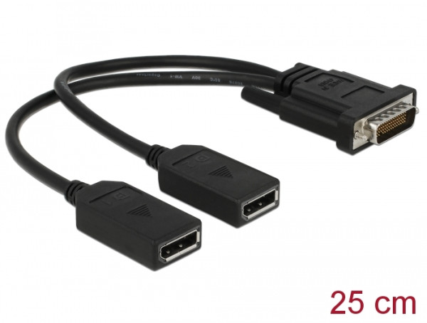 DeLOCK 65354 Videokabel-Adapter DMS 2 x DisplayPort Schwarz (65354)