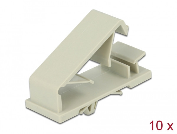 DeLOCK Kabelhalter mit Spreizanker grau 10 Stück (60186)