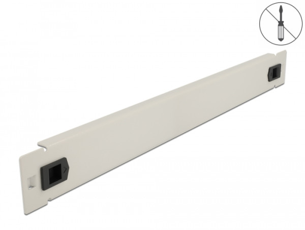 DeLOCK 19″ Netzwerkschrank Blindabdeckung werkzeugfrei 1 HE grau (66630)