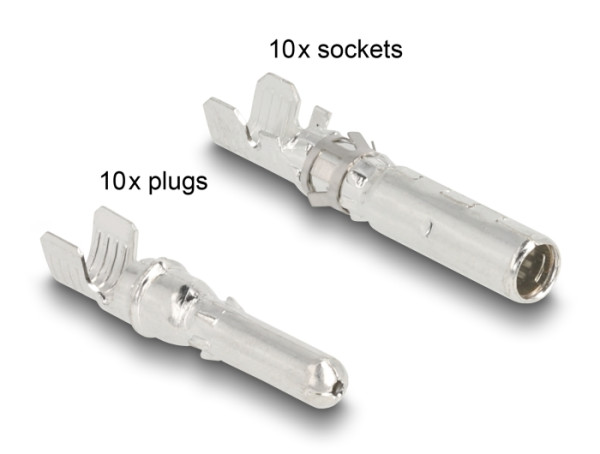 DeLOCK DL4 Solar Stiftkontakte zum Crimpen für Stecker und Buchsen, 20 Stück (60058)