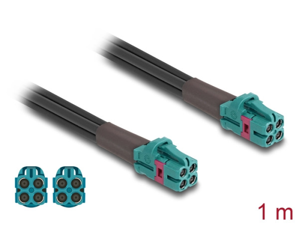 DeLOCK Kabel Mini FAKRA Z Buchse quad zu Mini FAKRA Z Buchse quad B-Typ (90139)