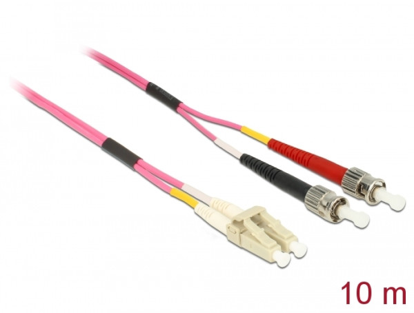 DeLOCK LC - ST, 10m InfiniBand/Glasfaserkabel Violett (84868)