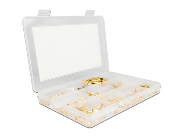 DeLOCK Crimpbox 120-teilig 50 Ohm mit SMA, SMB und RP-SMA Konnektoren (66812)