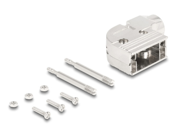 DeLOCK D-Sub Gehäuse für 9 Pin Stecker / Buchse 90° gewinkelt (67023)