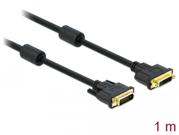 DeLOCK DVI-D/DVI-D 1m DVI-Kabel Schwarz (83185)