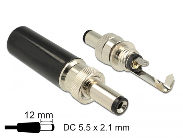 DeLOCK 89915 Drahtverbinder DC Schwarz, Nickel (89915)
