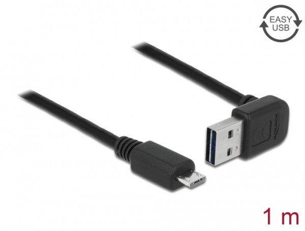 DeLOCK 1m, USB 2.0-A - USB 2.0 micro-B USB Kabel USB A Micro-USB B Schwarz (83535)