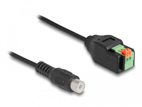 DeLOCK Kabel Cinch Buchse zu Terminalblock Adapter mit Drucktaster 15 cm (66327)