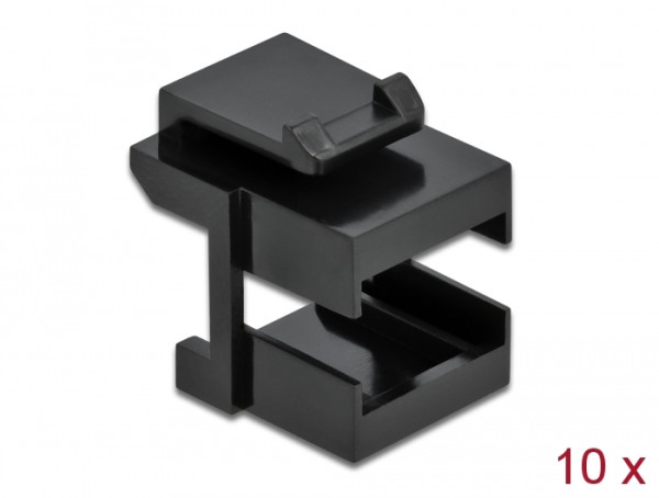 DeLOCK Keystone Abdeckung schwarz für LWL Kupplungen 10 Stück (86806)
