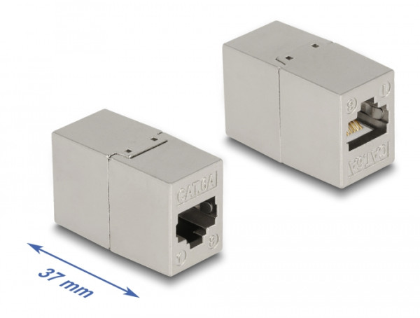 DeLOCK Adapter RJ45 Buchse zu RJ45 Buchse Cat.6A Metall (87037)