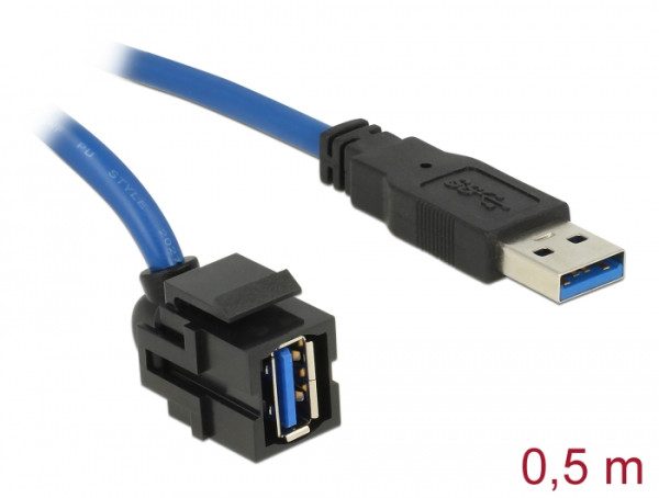 DeLOCK 86375 USB Kabel USB 3.2 Gen 1 3.1 Gen 1 0,5 m USB A Blau (86375)