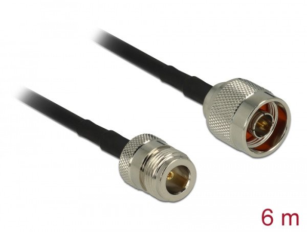 DeLOCK 88683 Koaxialkabel LMR195 6 m Schwarz (88683)