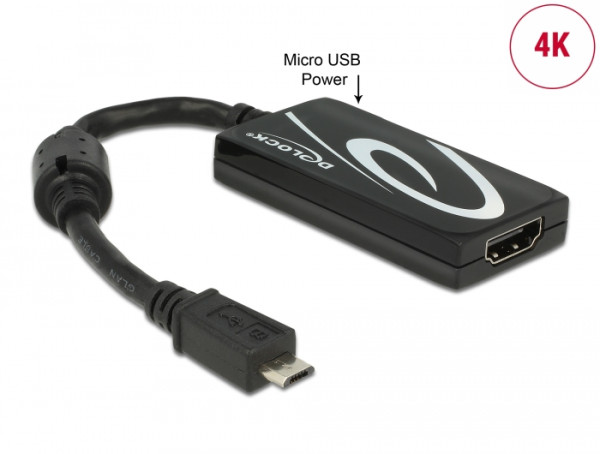 DeLOCK 4043619656431 USB-Grafikadapter 3840 x 2160 Pixel Schwarz (65643)