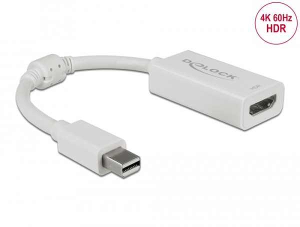 DeLOCK 63935 Videokabel-Adapter 0,1 m Mini DisplayPort HDMI Weiß (63935)