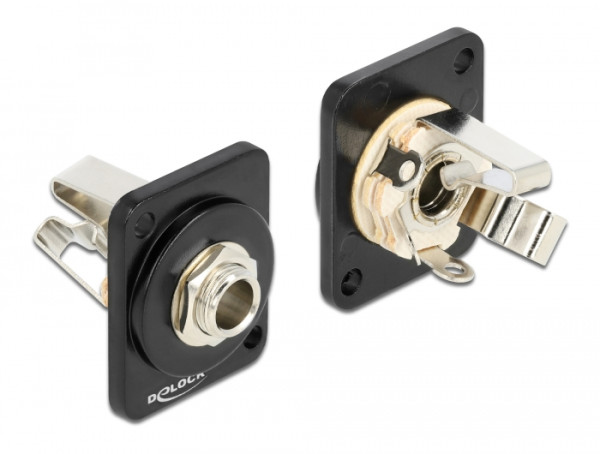 DeLOCK D-Typ Modul 6,35 mm 3 Pin Klinkenbuchse zu Lötanschluss (86790)