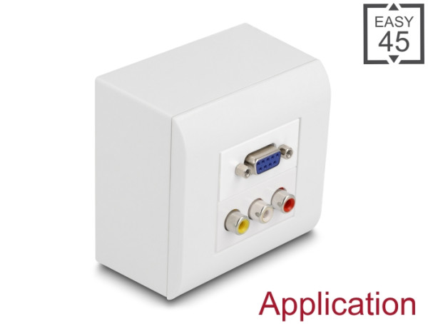 DeLOCK Aufputzgehäuse für Easy 45 Module 82 x 82 mm, weiß (81332)