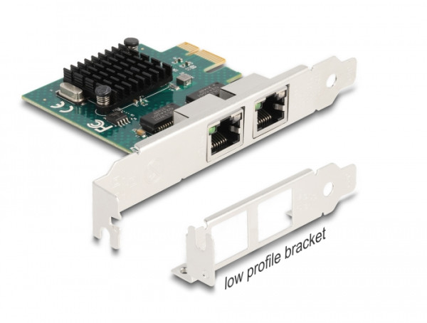DeLOCK PCI Express x1 Karte zu 2 x RJ45 Gigabit LAN BCM (88205)