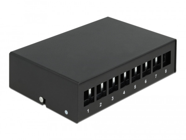 DeLOCK Keystone Patchpanel 8 Port schwarz (43413)