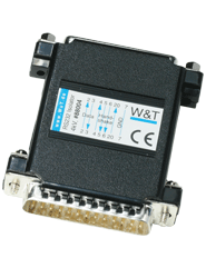 W&T RS232/RS232 Serieller Konverter/Repeater/Isolator RS-232 Schwarz (88004)