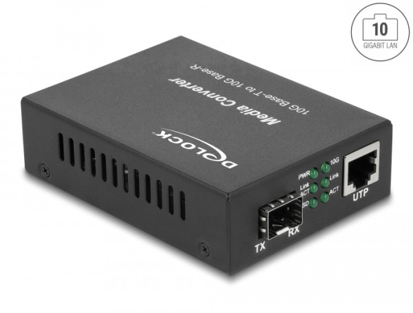 DeLOCK Medienkonverter 10GBase-R SFP+ zu 10GBase-T RJ45 (86861)