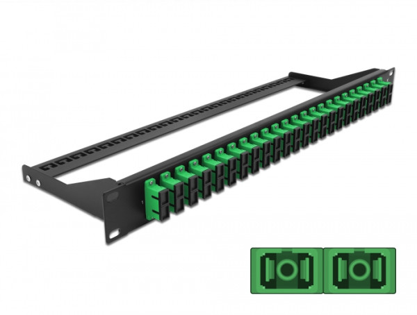 DeLOCK 19″ LWL Patchpanel 24 Port SC Duplex grün (43393)
