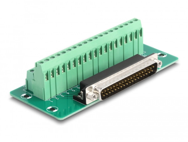 DeLOCK D-Sub 37 Pin Stecker zu Terminalblock für Hutschiene (66913)