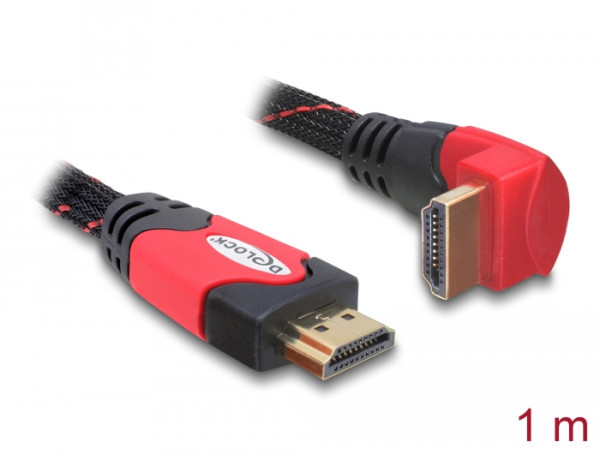 DeLOCK 1m HDMI HDMI-Kabel HDMI Typ A Standard Schwarz, Rot (82685)
